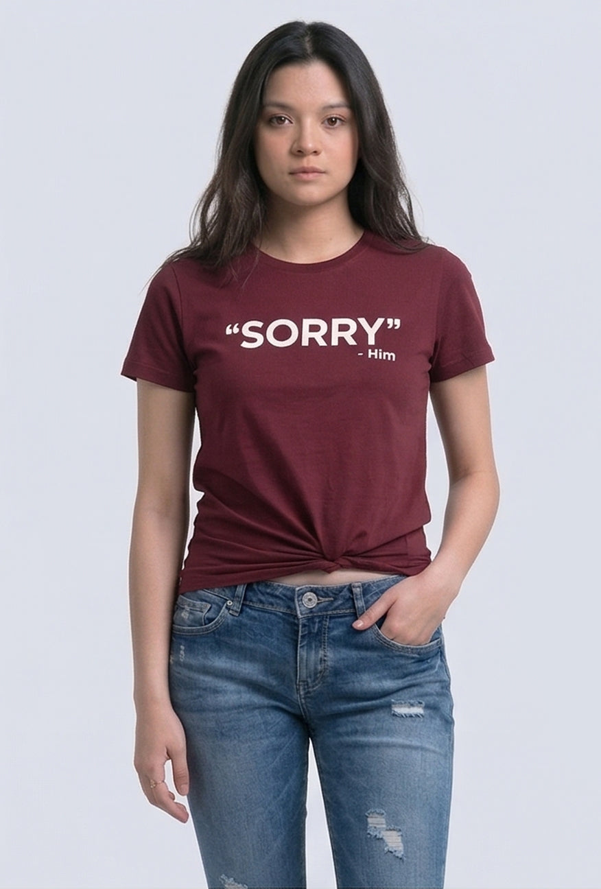 T-Shirt Lengan Pendek Him Maroon