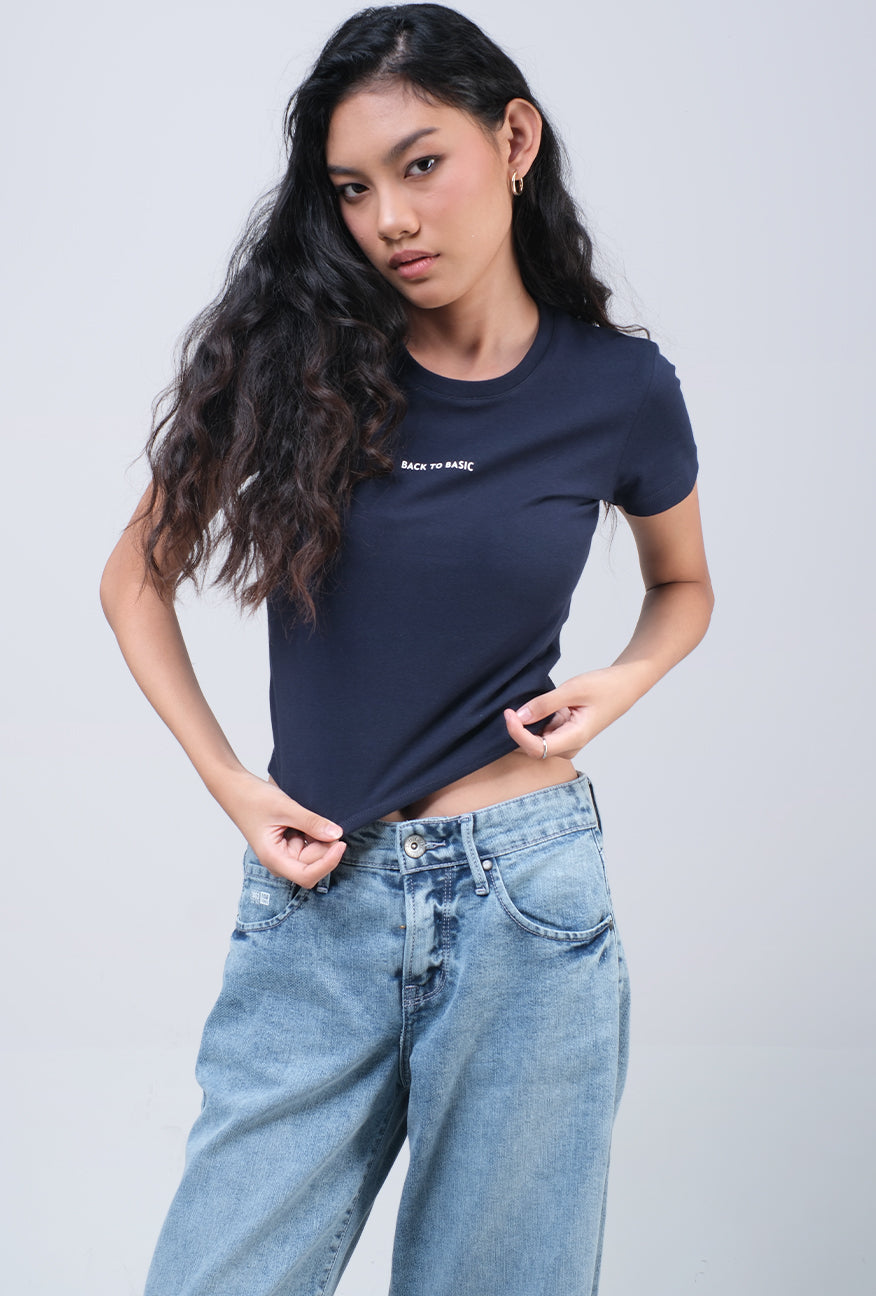 Baby Tee Vay Navy