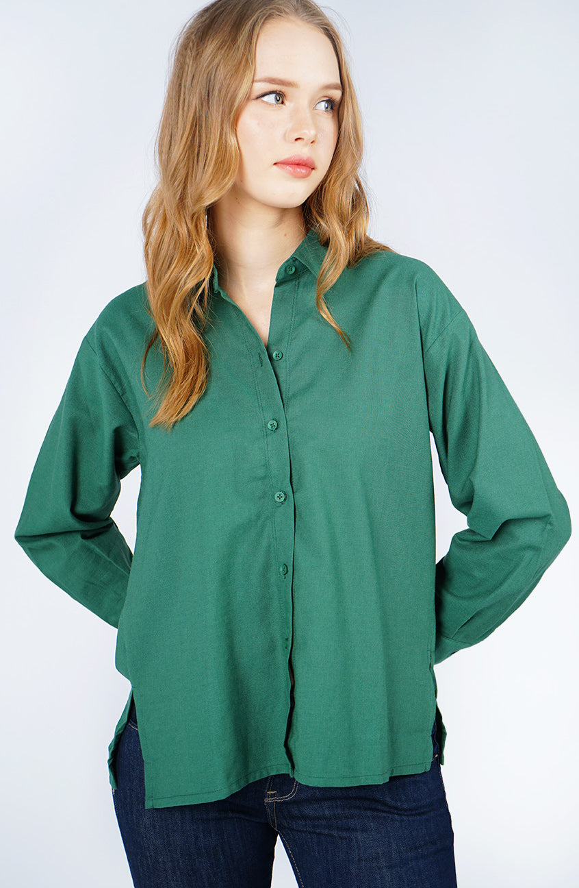 Kemeja Lengan Panjang Karla Green