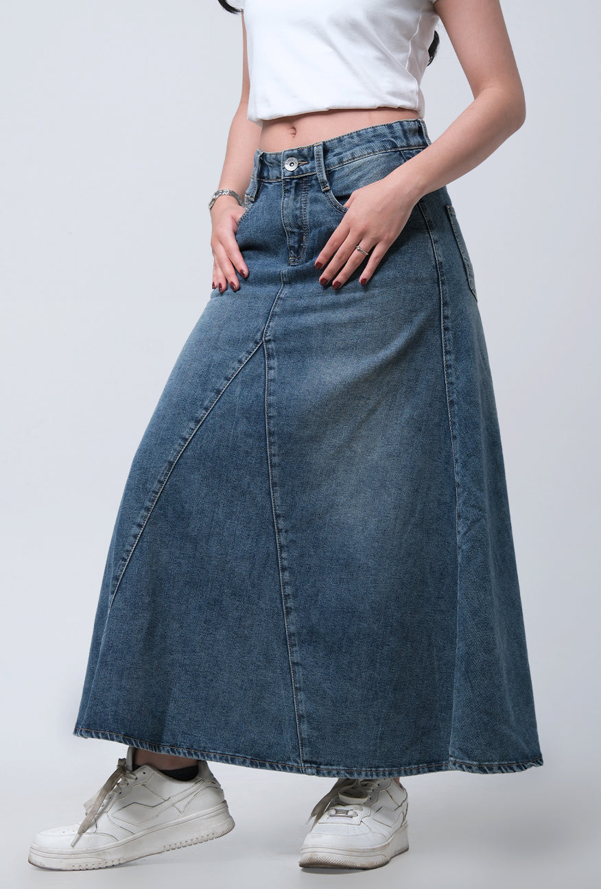 Rok Panjang Luna Medium Blue