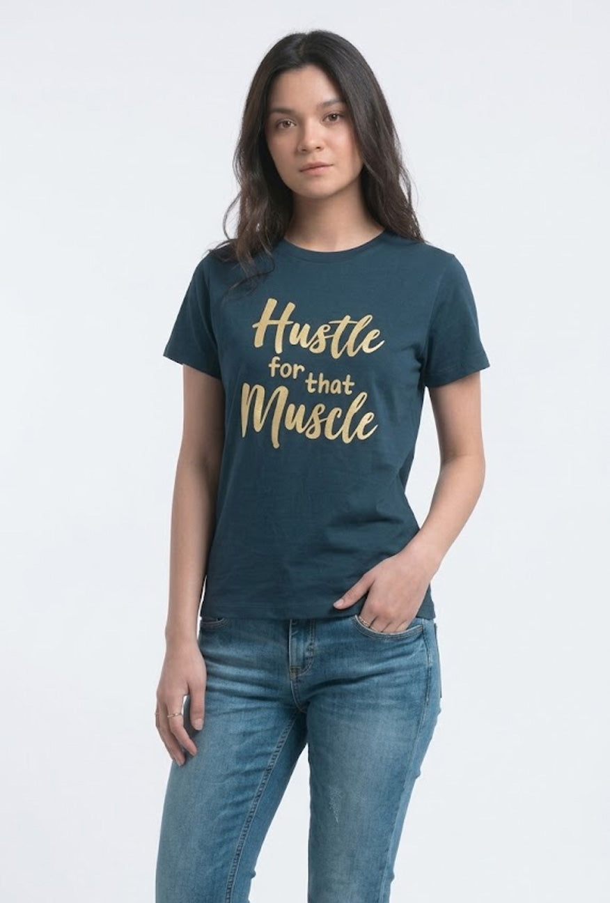 T-Shirt Lengan Pendek Muscle Dark Green