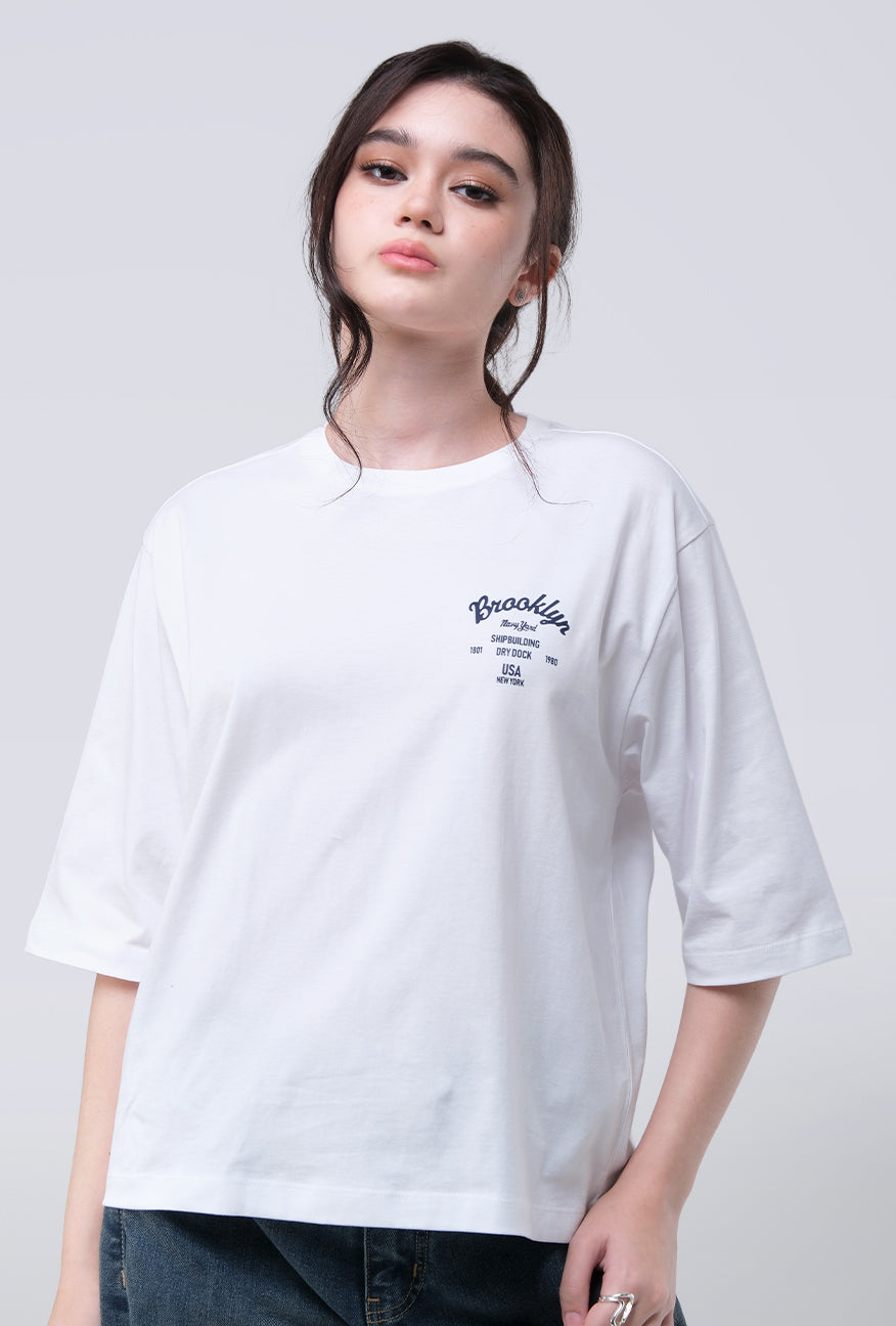T-Shirt Lengan Pendek Joella White