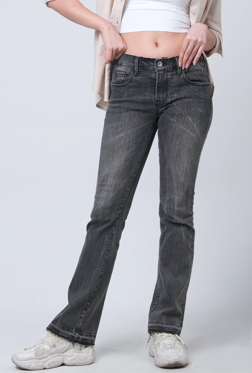 Jeans Bootcut J6 Series Grey With Handmade