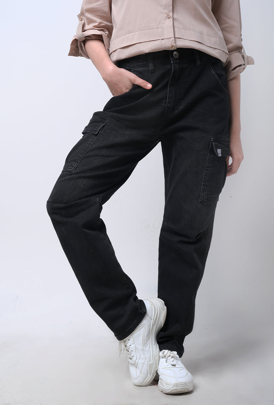 Jeans Belva Dark Grey Cargo