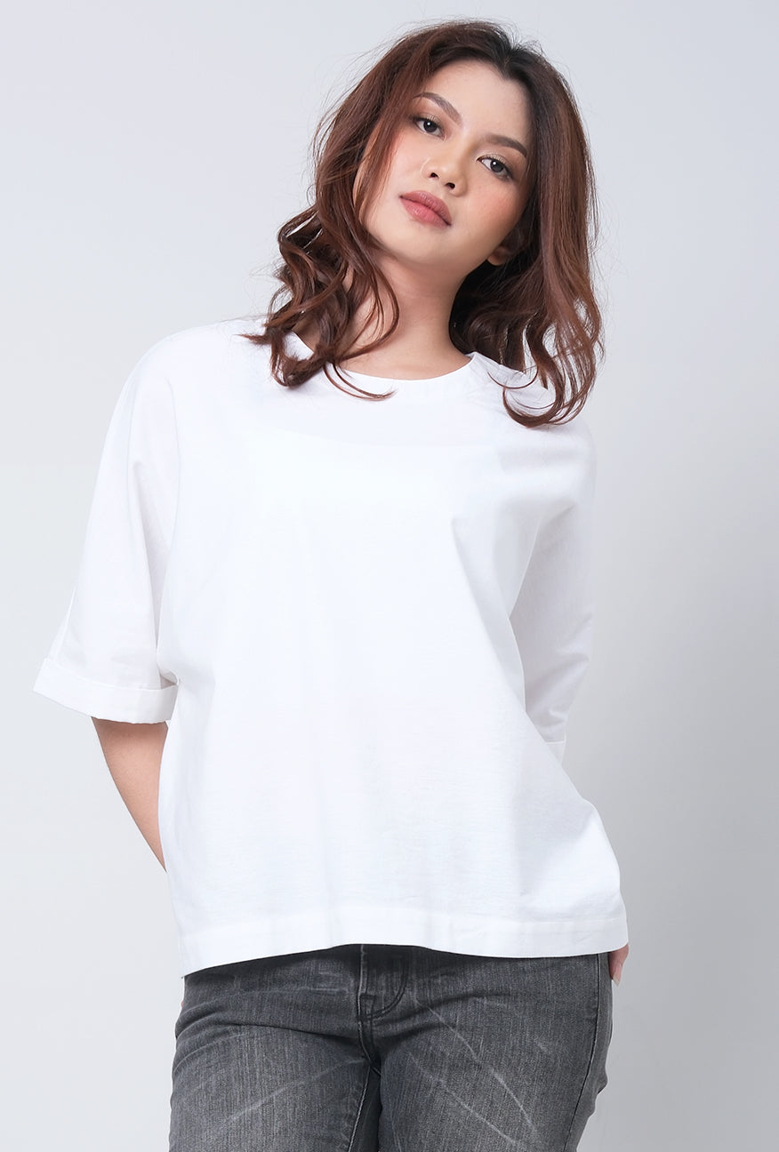 Kemeja Lengan Pendek Florence Offwhite