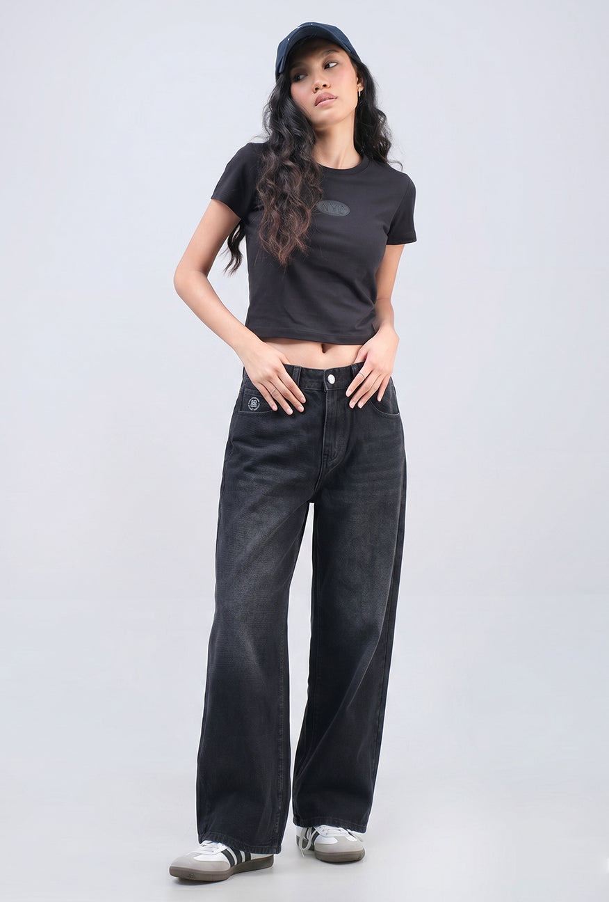Jeans Raw Denim Loose L3 Series Dark Grey