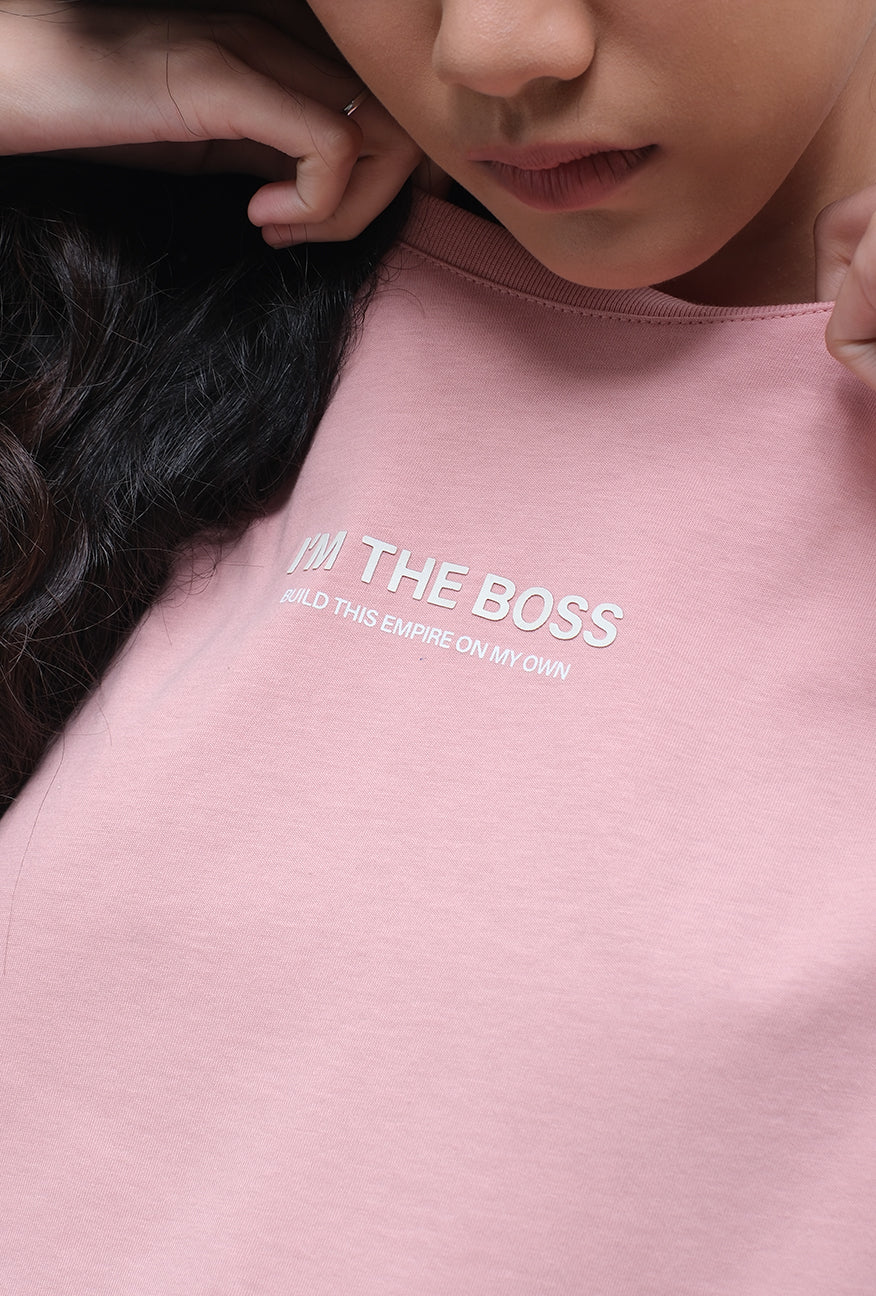 T-Shirt Lengan Panjang Malka Pink