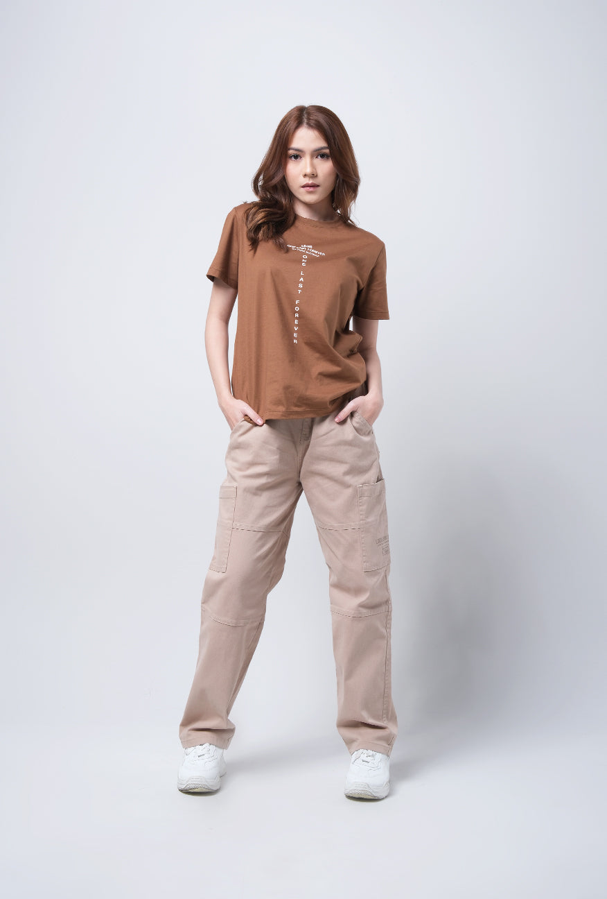 T-Shirt Basic Lengan Pendek Ruby Brown
