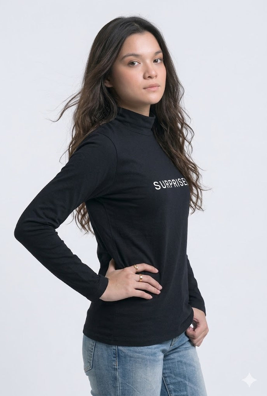 T-Shirt Lengan Panjang Kalea Black