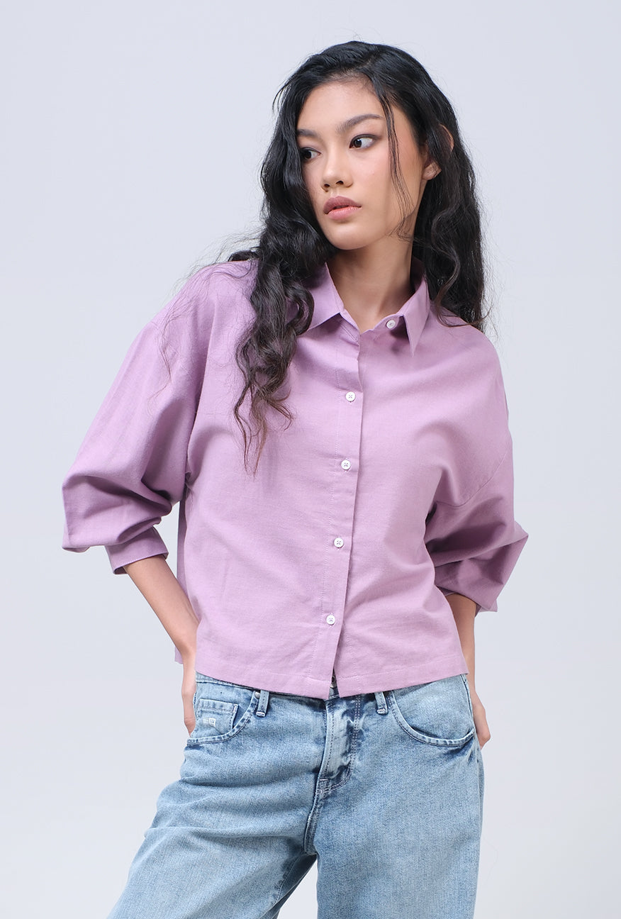 Kemeja Margin Lavender