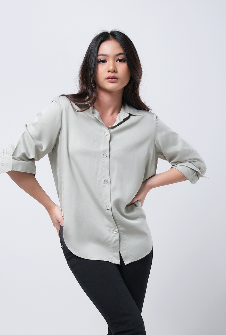 Kemeja Lengan Panjang Claudia Sage