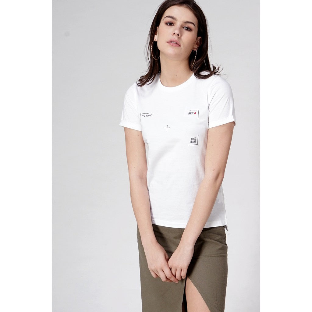 T-shirt Lengan Pendek Rec Offwhite