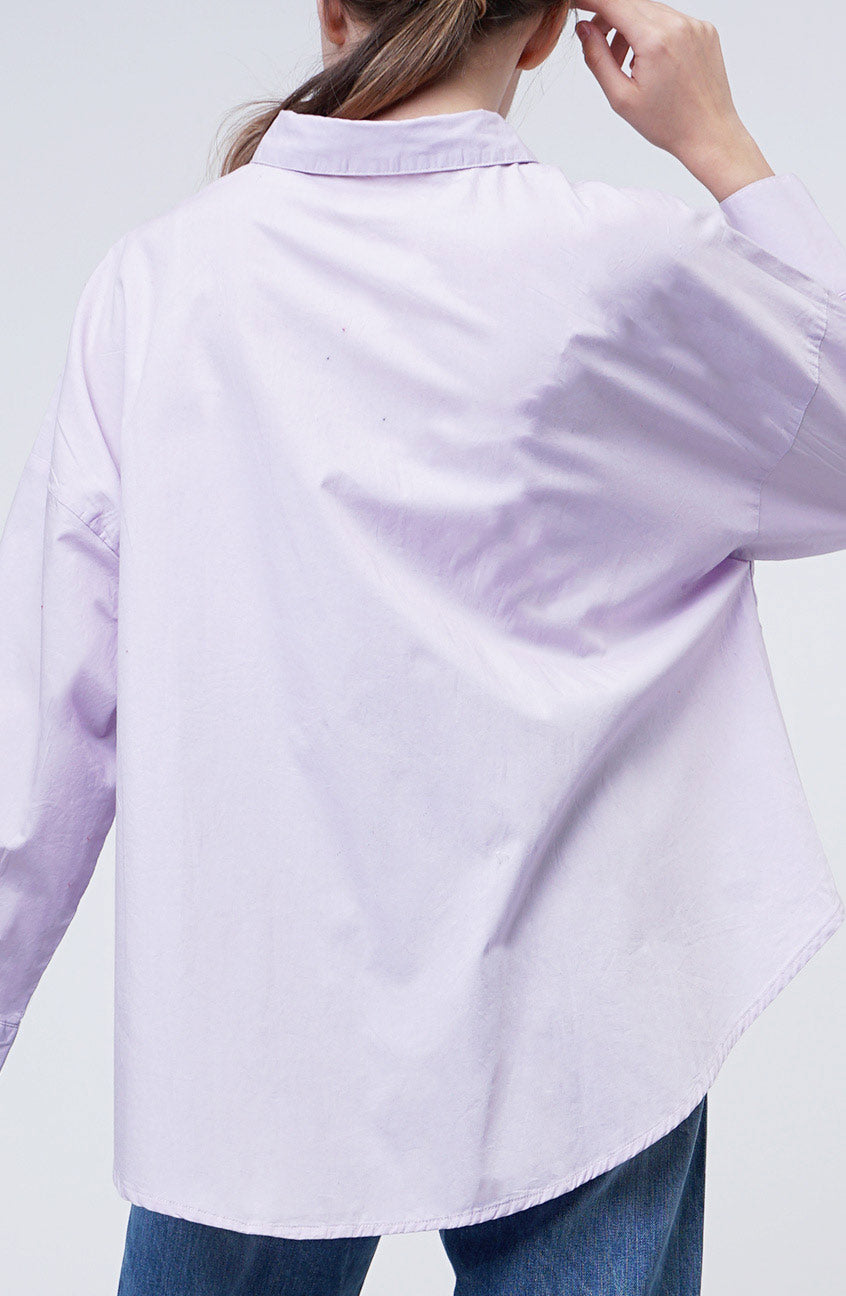 Kemeja Lengan Panjang Leslie Lilac