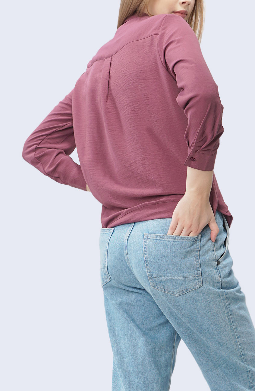Kemeja Lengan Panjang Debila Lavender