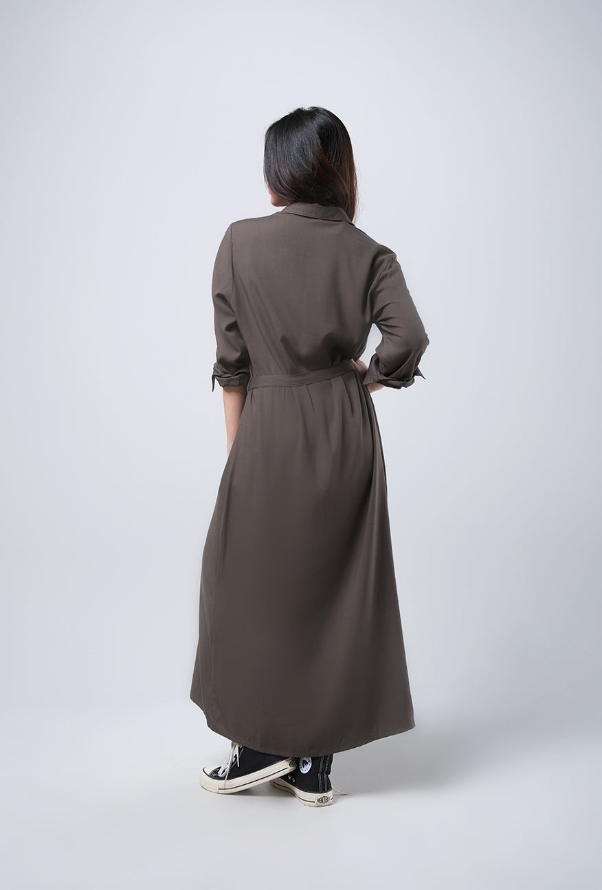 Dress Lengan Panjang Lulla Olive