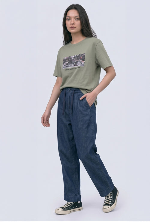 Celana Panjang Regular Nicoline Dark Blue