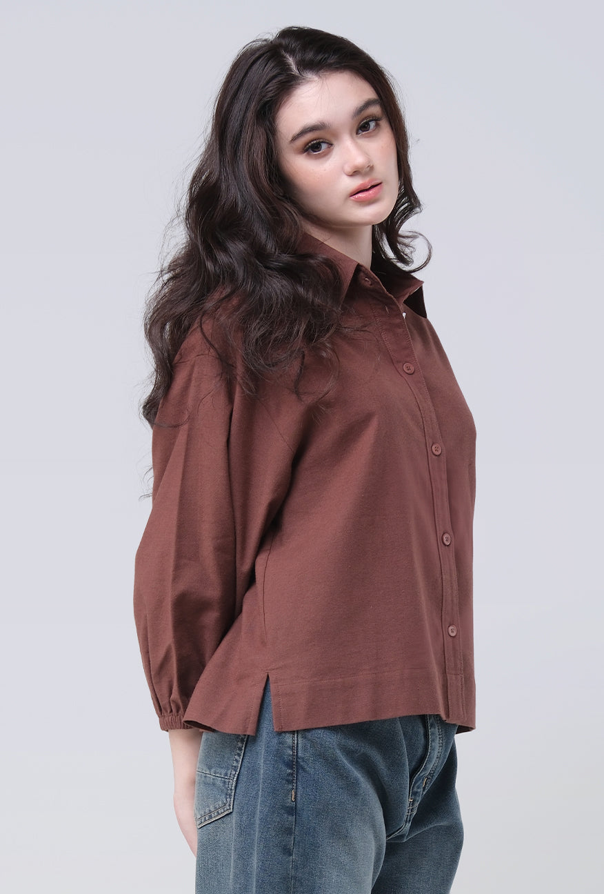 Kemeja Calula Brown