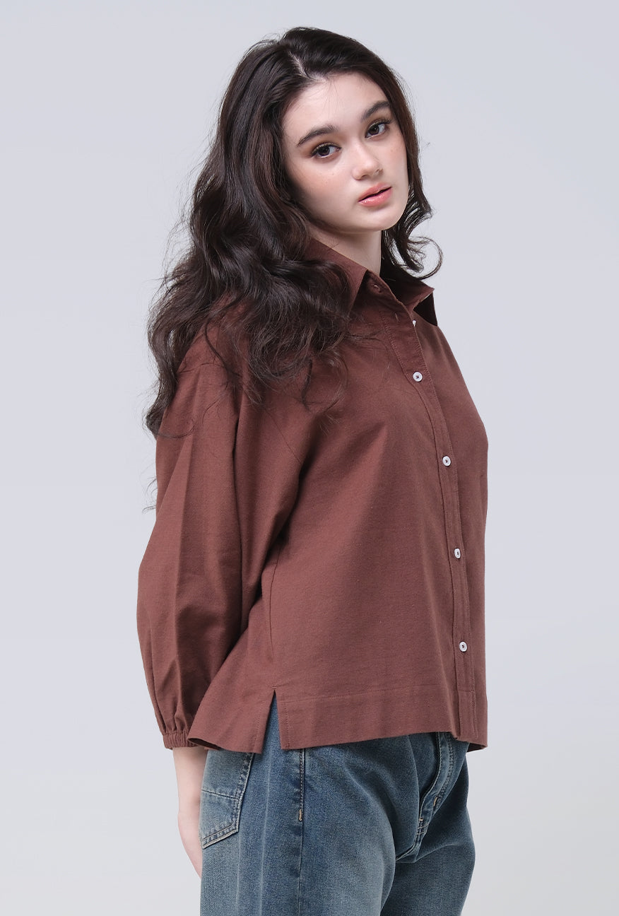 Kemeja Calula Brown