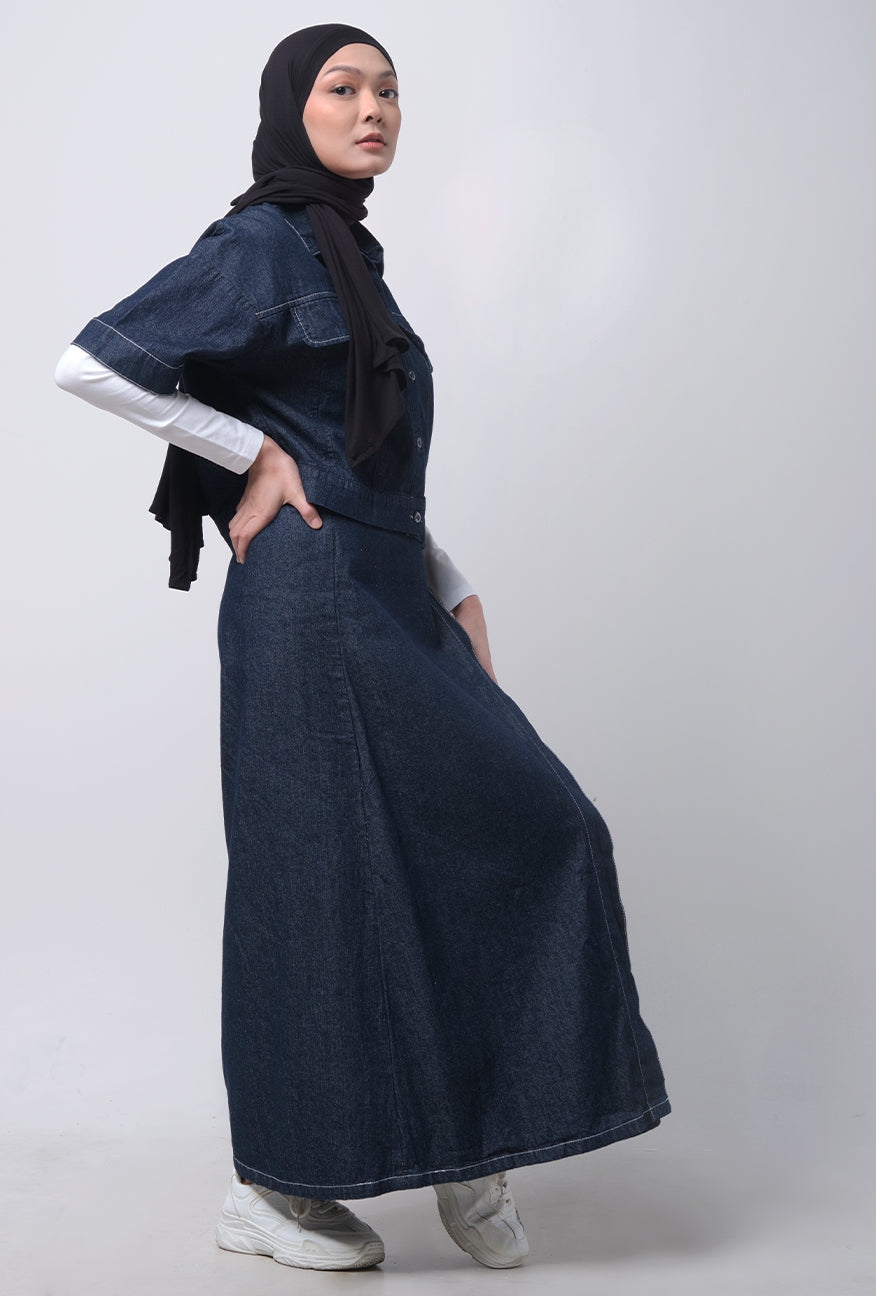 Rok Panjang Classy Dark Blue