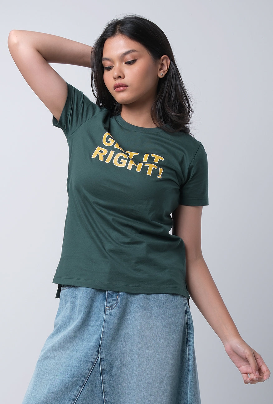 T-Shirt Lengan Pendek Kalila Green