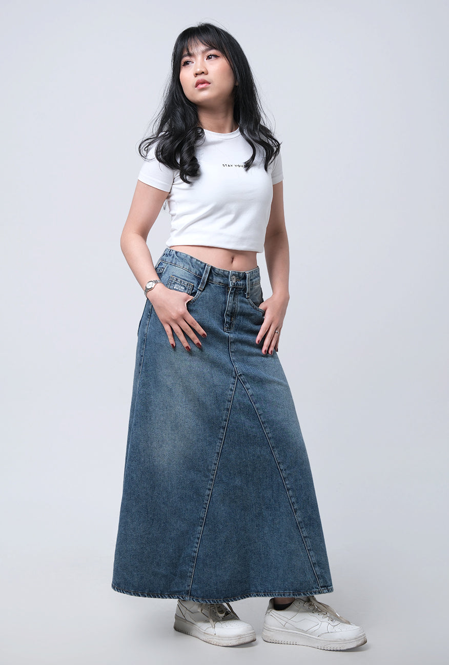 Rok Panjang Luna Medium Blue