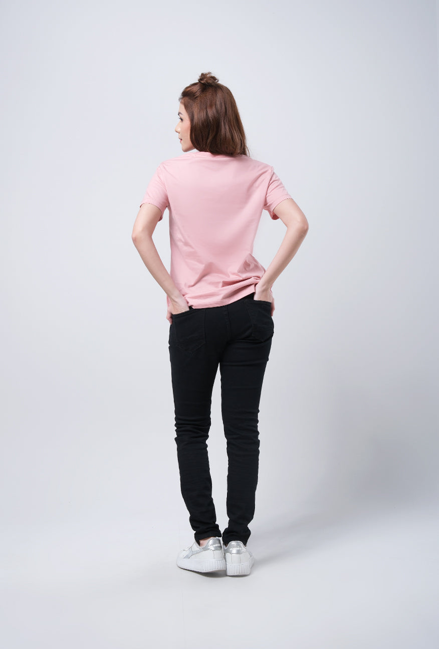 T-Shirt Basic Lengan Pendek Alodra Pink