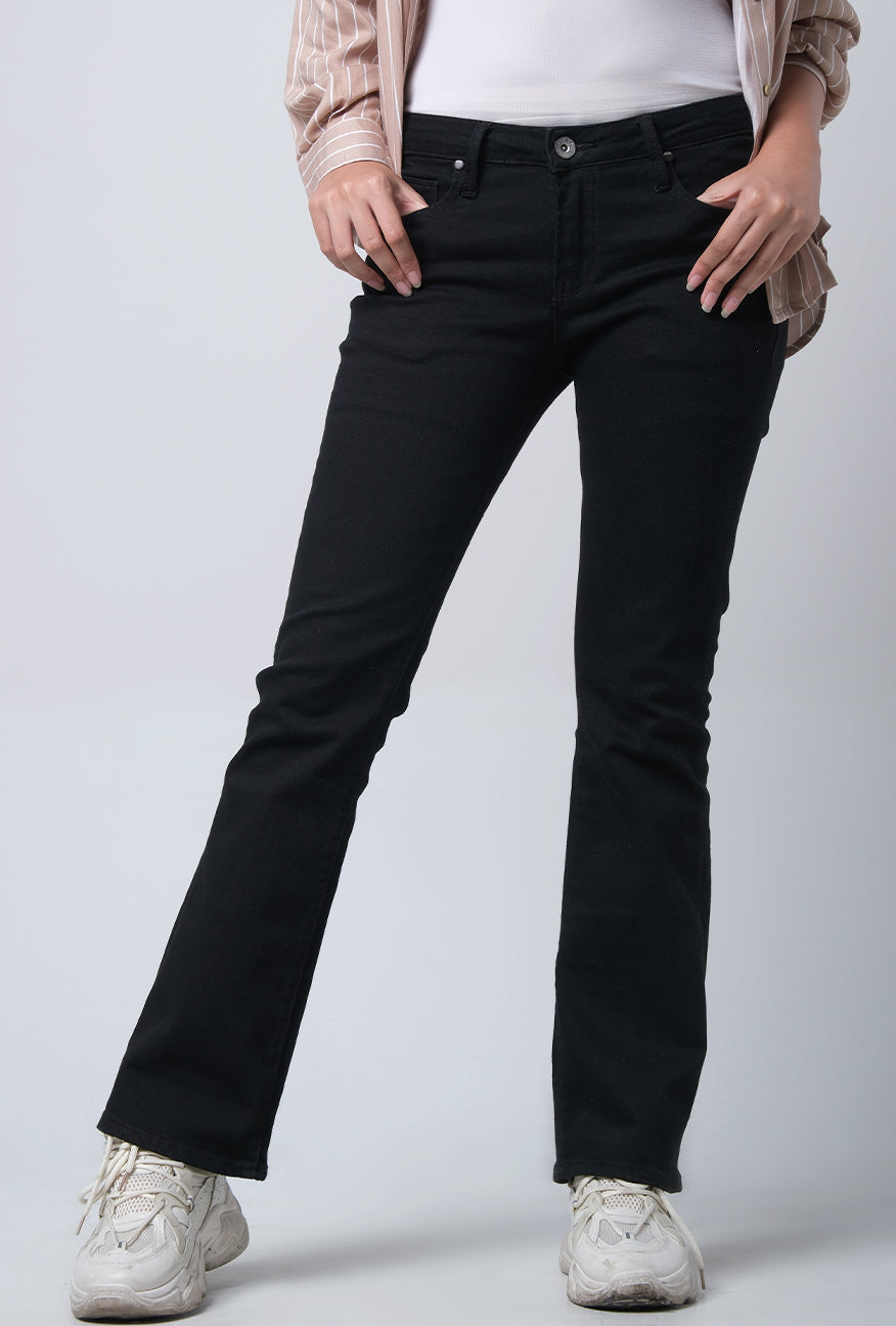 Jeans Bootcut E5 Series Middle Waist Black