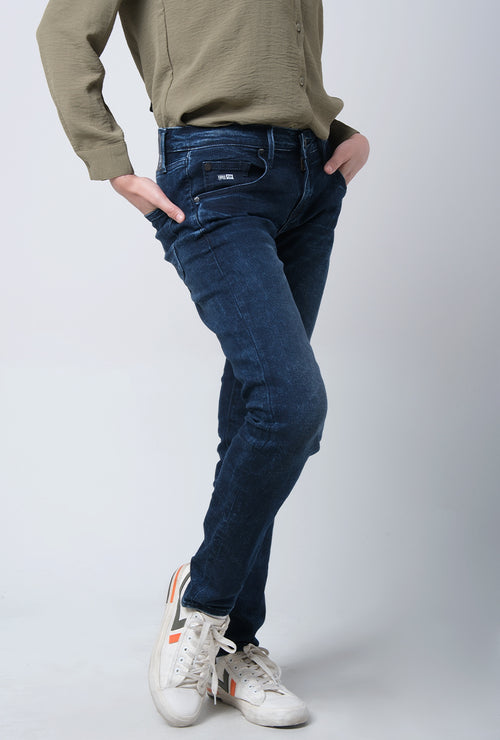 Jeans Skinny D3 Series Blue On Black Dark