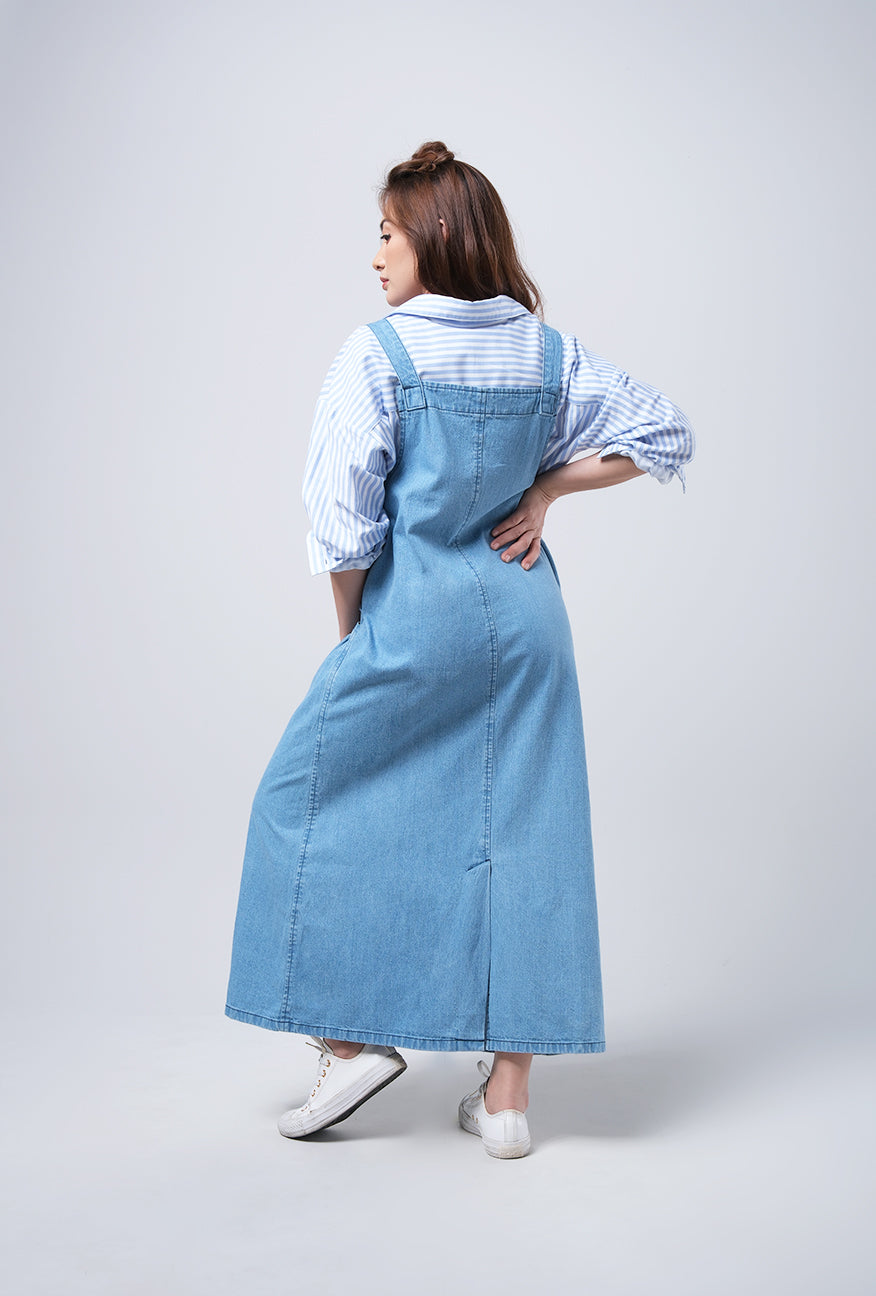 Dress Overall Calee Light Blue