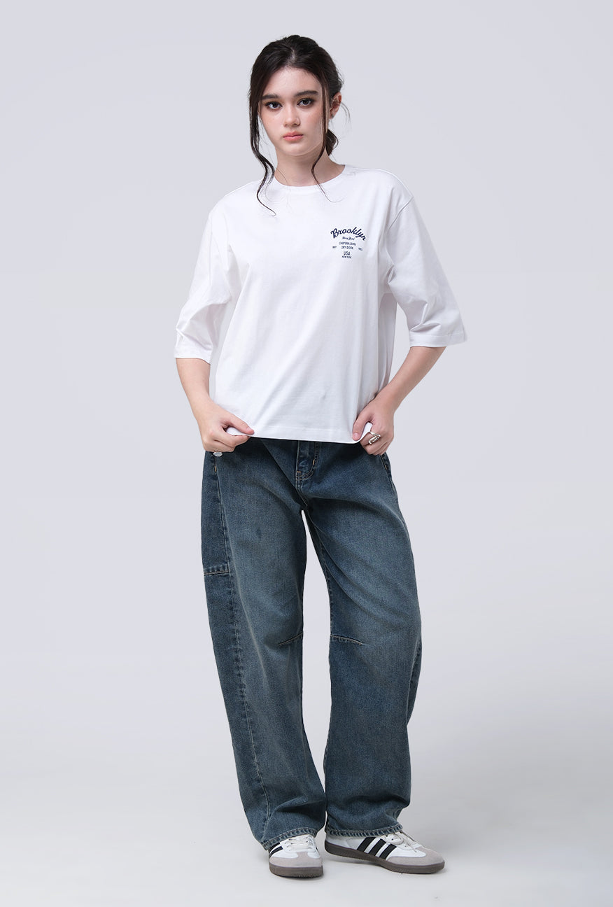 T-Shirt Lengan Pendek Joella White