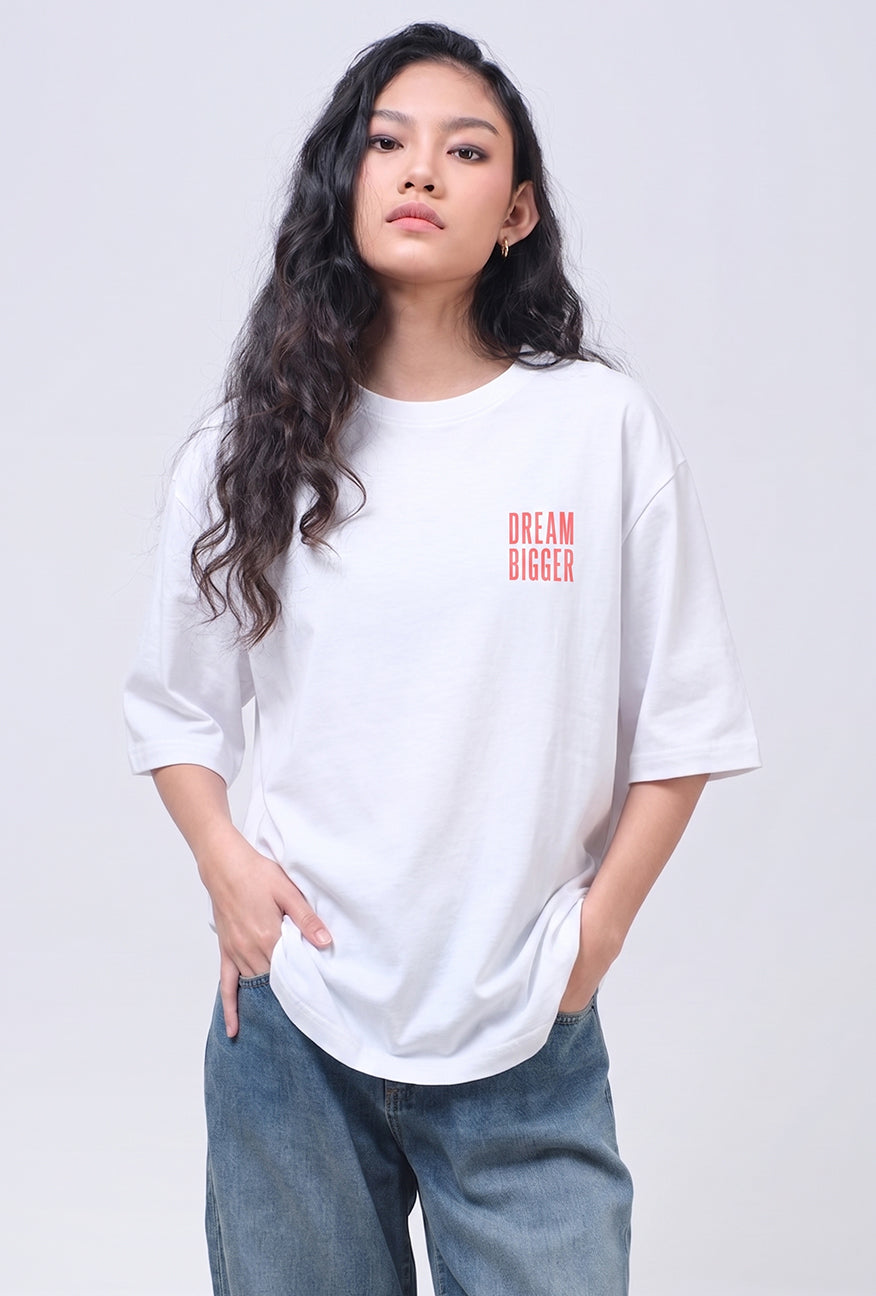 T-Shirt Lengan Pendek Maurine White
