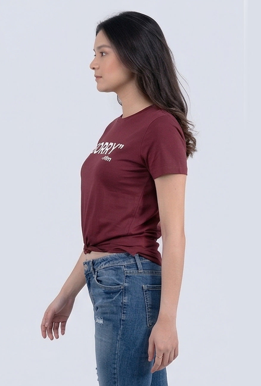 T-Shirt Lengan Pendek Him Maroon