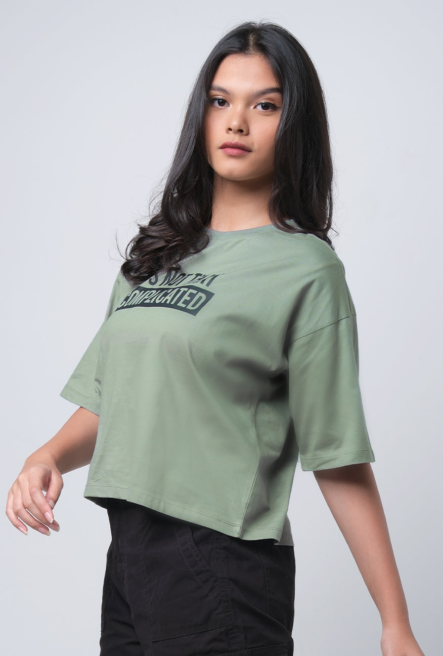 T-Shirt Lengan Pendek Ofelia Dusty Green