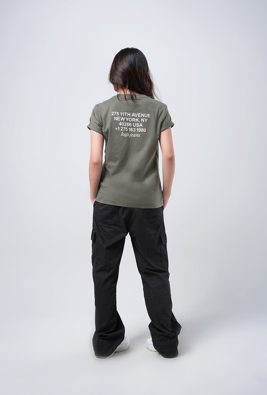 T-Shirt Basic Lengan Pendek Khanta Olive