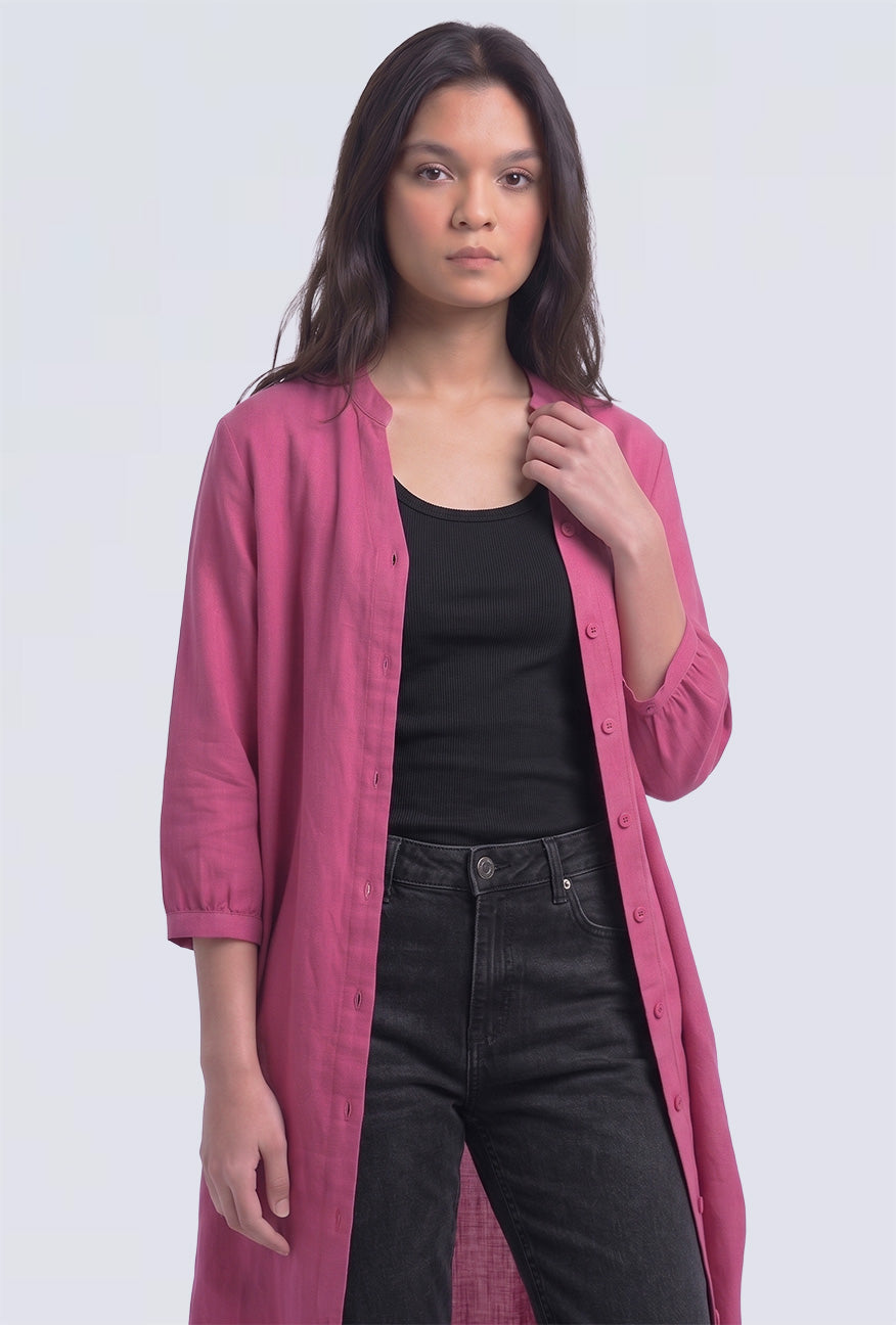 Dress Lengan Panjang Antie Pink