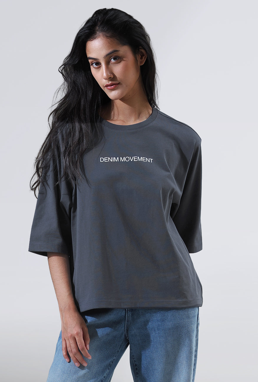 T- Shirt Lengan Pendek Dwyn Dark Grey
