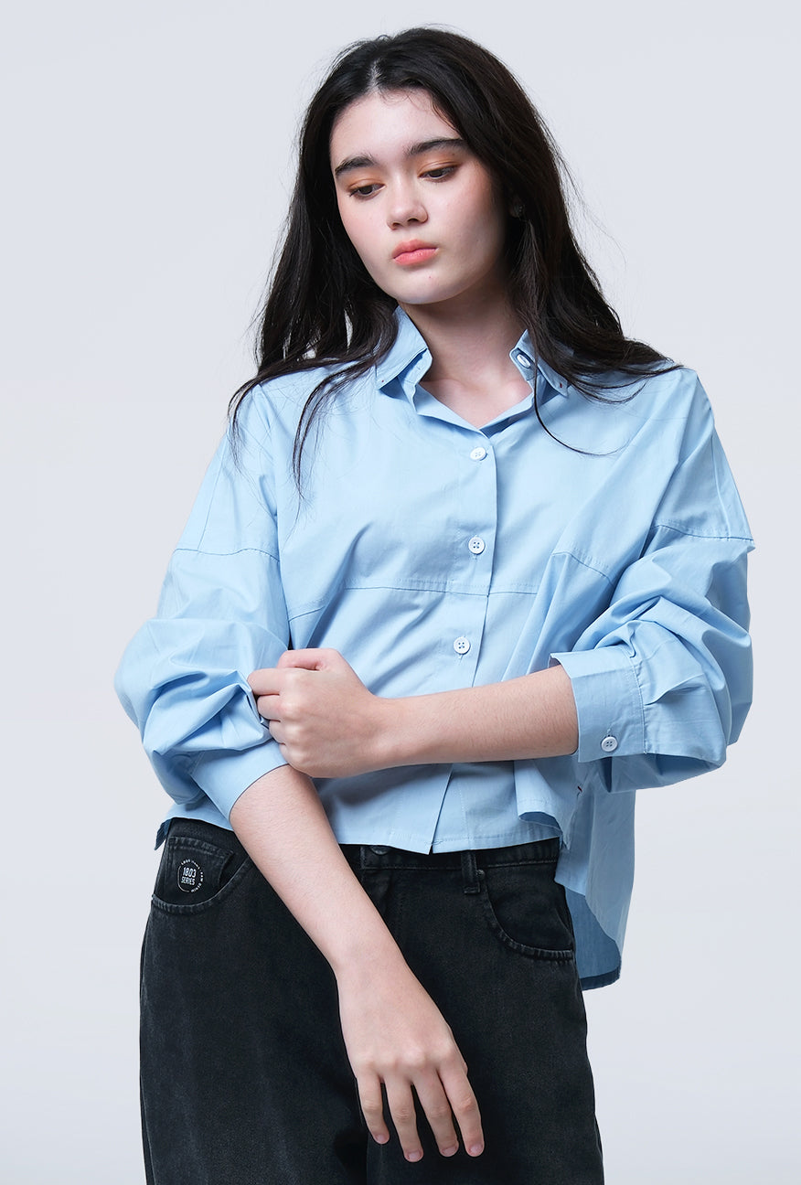 Kemeja Qara Light Blue Exclusive Online
