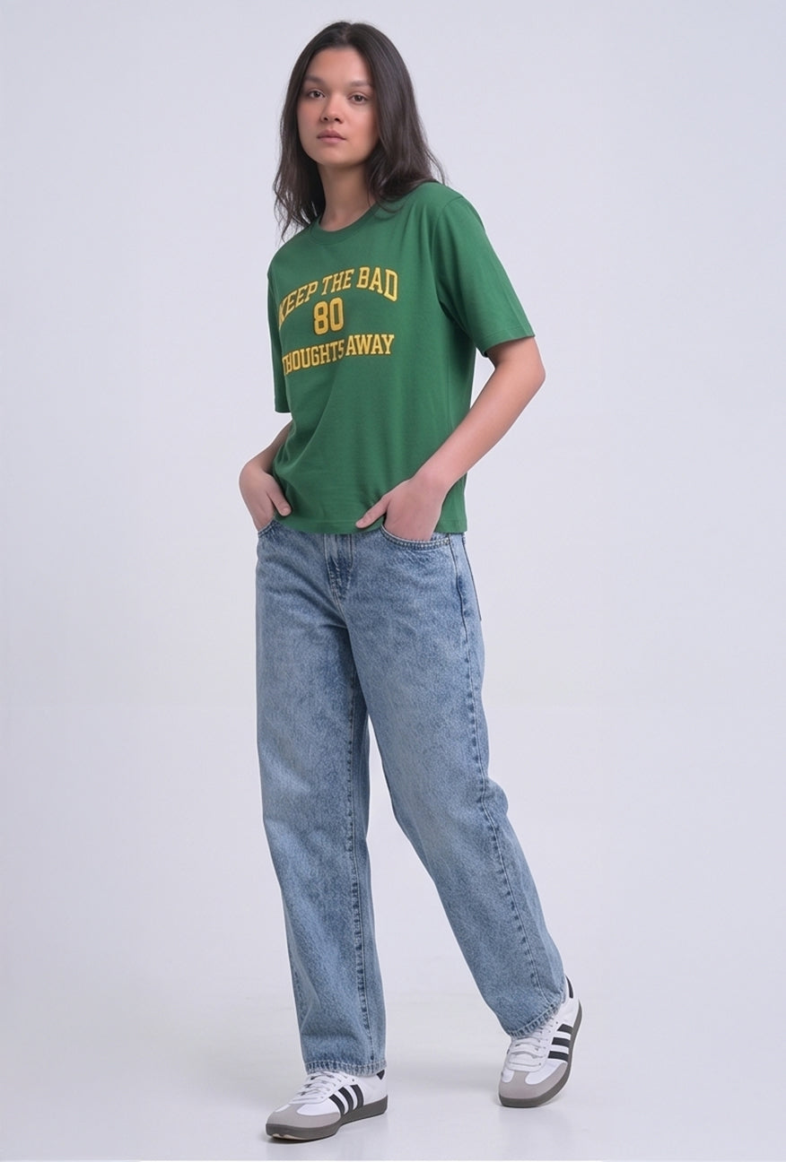 T-Shirt Regular Lengan Pendek Jovanka Green