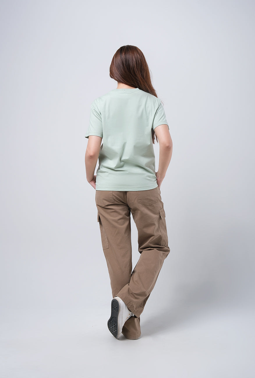 T-Shirt Basic Lengan Pendek Brielle Light Green