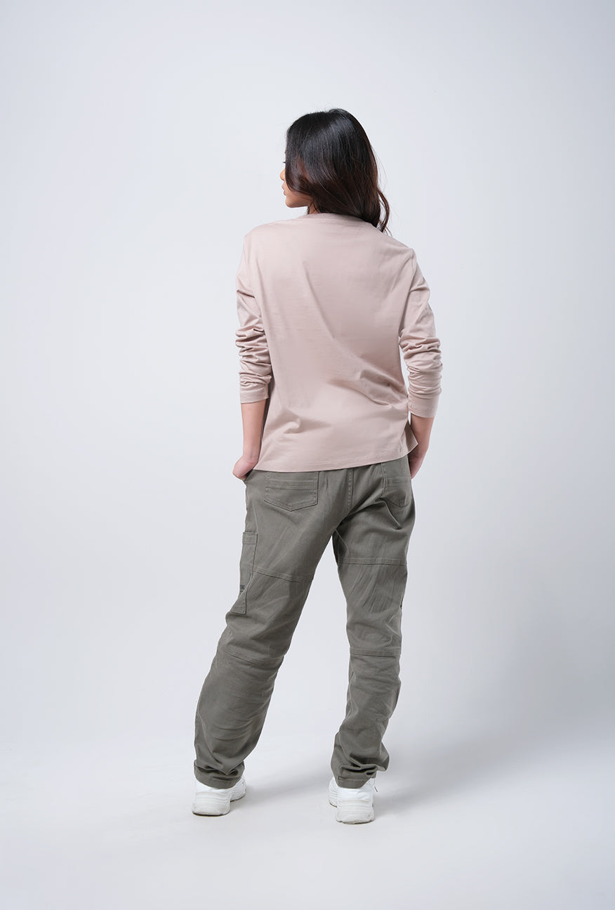 T-Shirt Lengan Panjang Alona Khaki