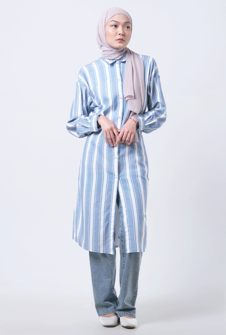 Dress Tunik Sabila Blue White