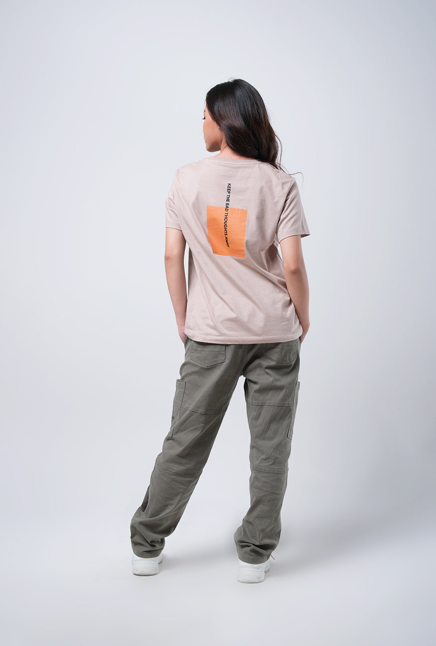T-Shirt Basic Lengan Pendek Darlyn Khaki