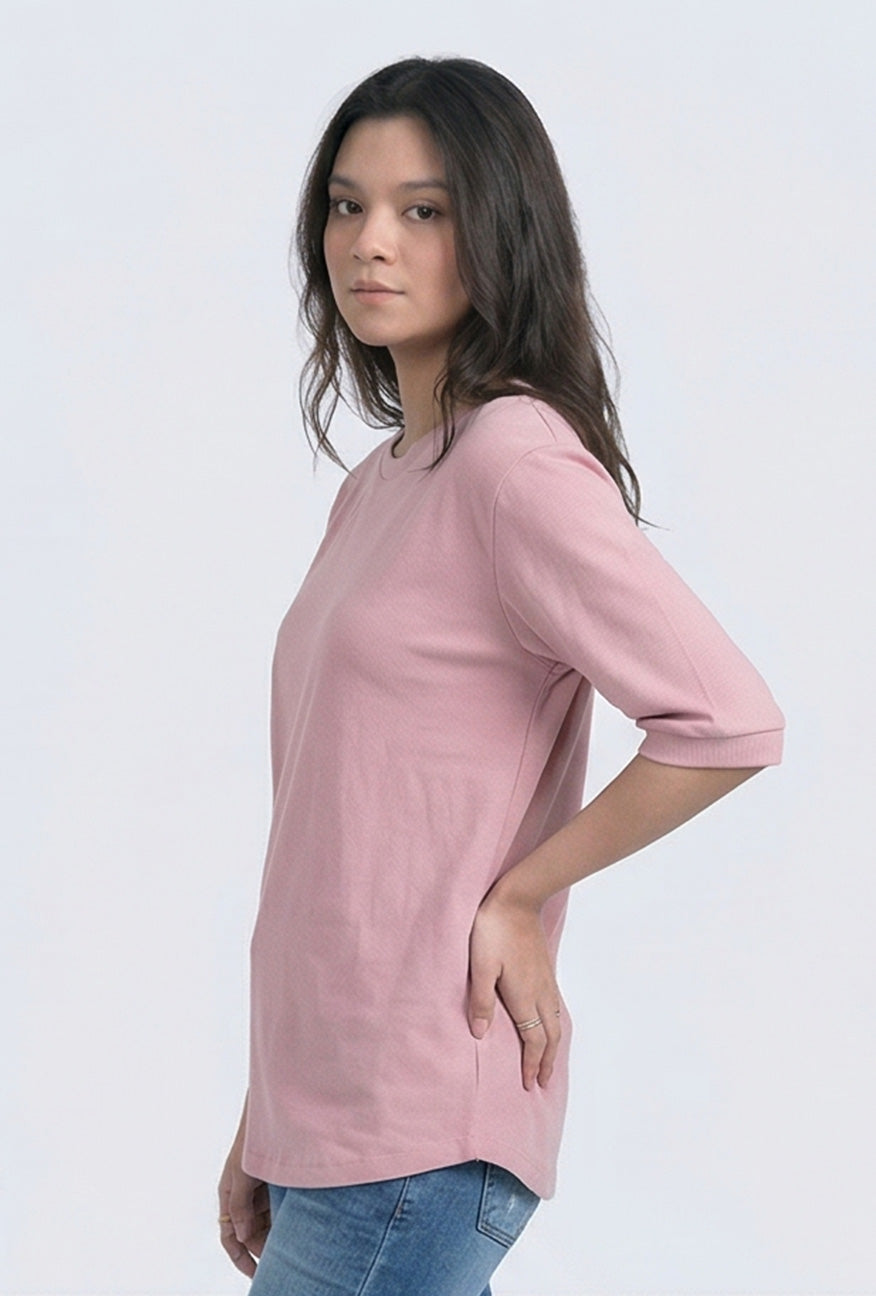 T-Shirt Lengan Pendek Elley Pink