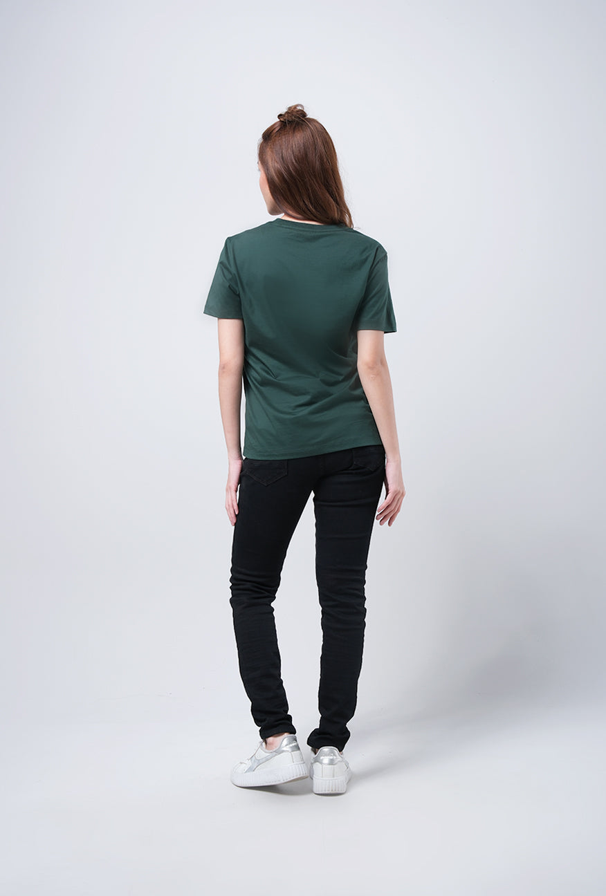 T-Shirt Basic Lengan Pendek Dania Dark Green