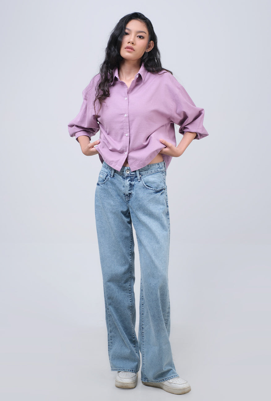 Kemeja Margin Lavender