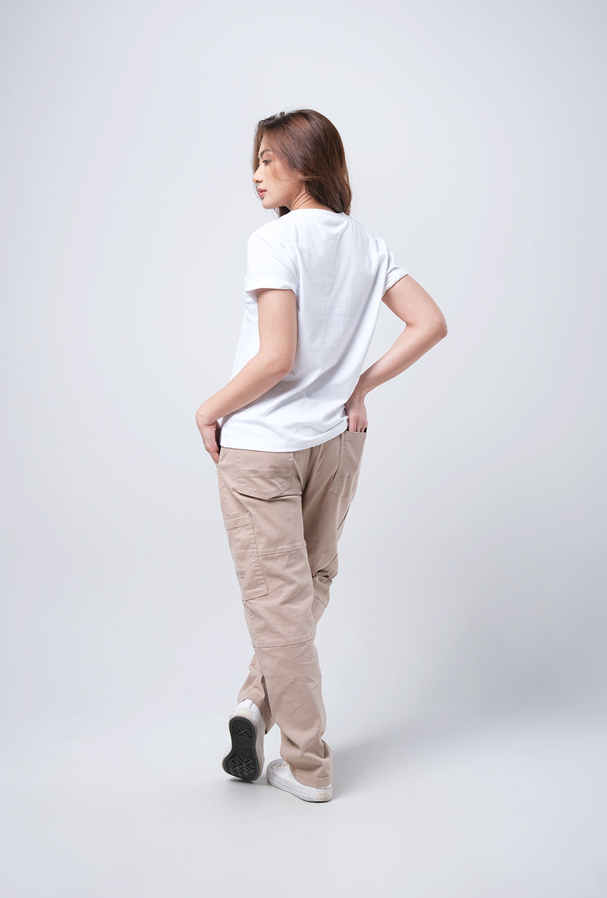 T-Shirt Basic Lengan Pendek Calrissa Offwhite