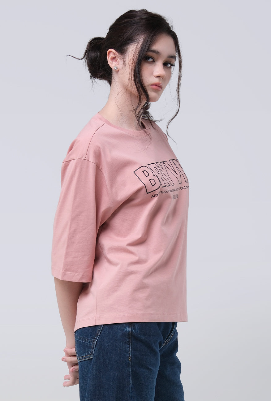 T-Shirt Lengan Pendek Lavilla Pink