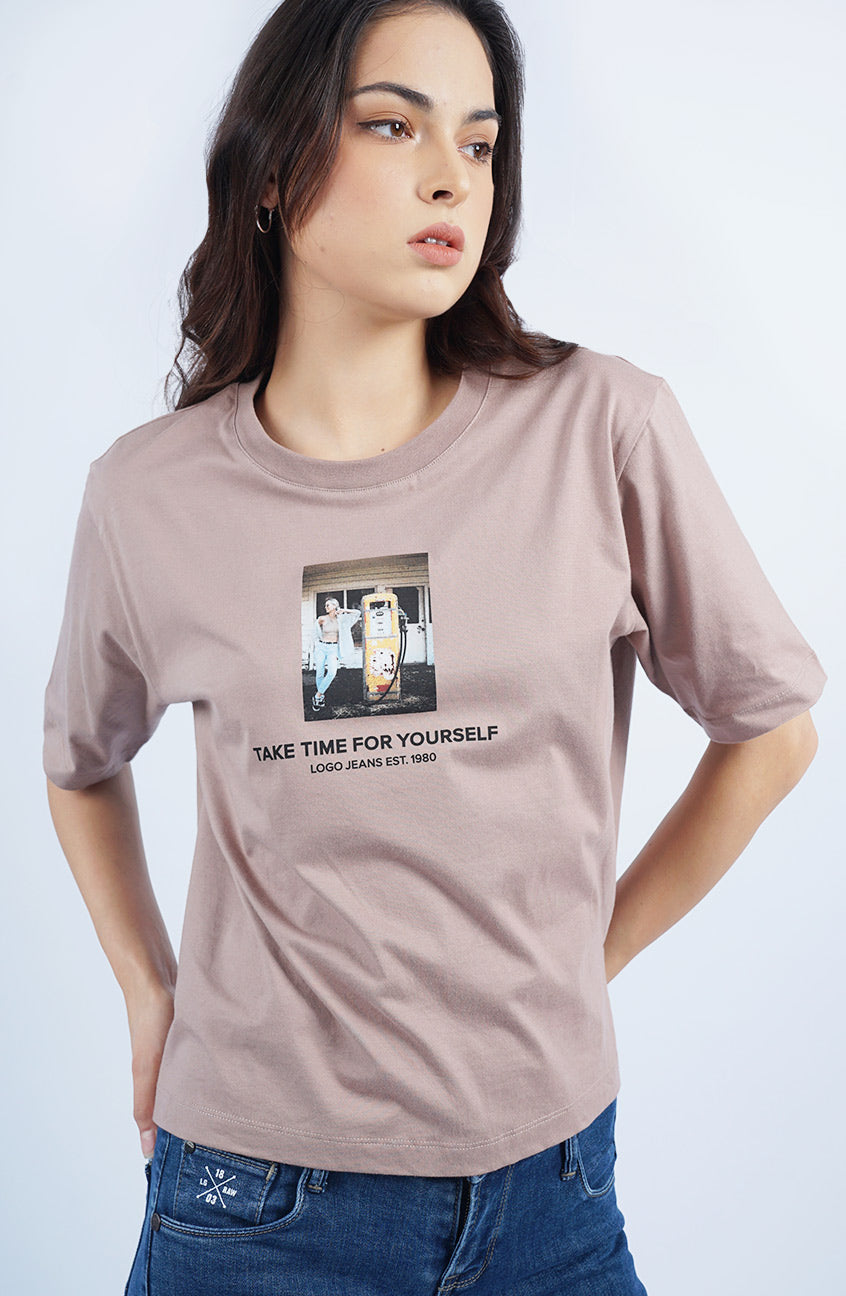 T-Shirt Lengan Pendek Calandra Brown