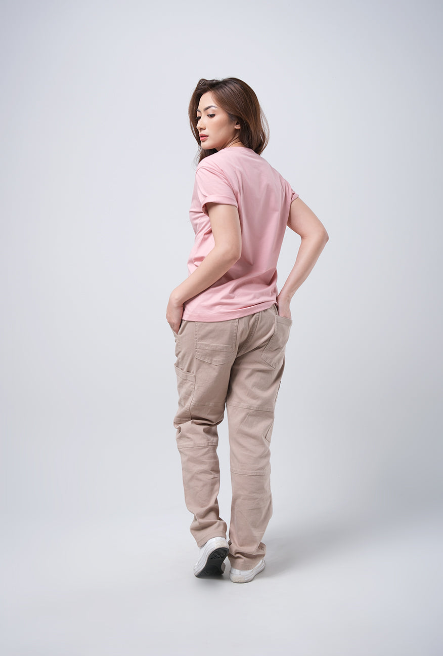 T-Shirt Basic Lengan Pendek Belinda Pink