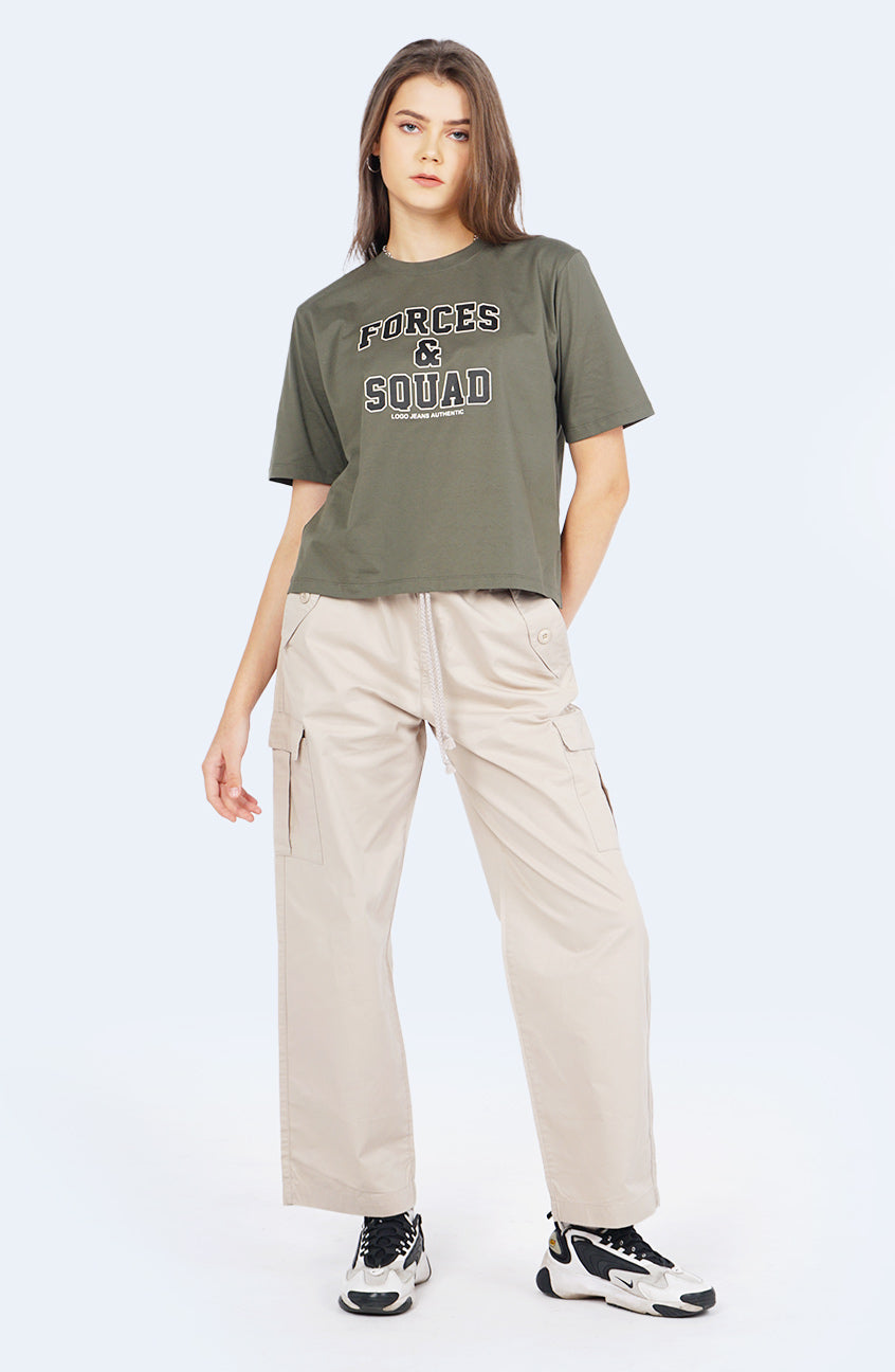 T-Shirt Lengan Pendek Diandra Olive Regular